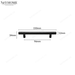 Tay nắm đũa hiện đại màu đen mờ SH5557