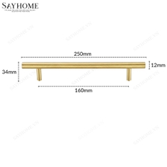 Tay nắm đũa hiện đại màu vàng gold 18k SH5557