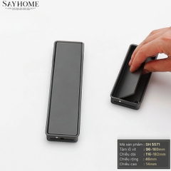 Tay nắm âm tủ hiện đại màu xám đen SH5571
