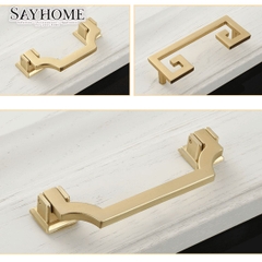 Tay nắm tủ hiện đại màu vàng mờ SH5576