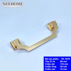Tay nắm tủ hiện đại màu vàng mờ SH5576