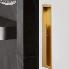 Tay nắm âm tủ hiện đại màu vàng gold SH5589