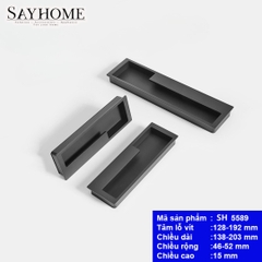 Tay nắm âm tủ cao cấp màu đen mờ SH5589