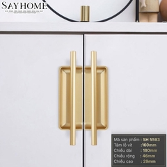 Tay nắm âm tủ hiện đại màu vàng gold SH5593