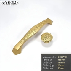 Tay nắm tủ tân cổ điển vintage màu vàng gold SH55V87 tại thành phố Hồ Chí Minh
