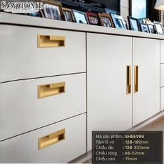 Tay nắm âm tủ hiện đại màu vàng gold SH55V89 tại thành phố Hồ Chí Minh