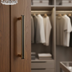 Tay nắm tủ hiện đại màu vàng đen SH5652