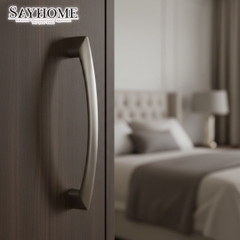 Tay nắm tủ hiện đại màu bạc SH5653