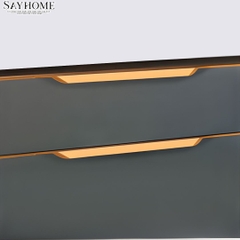 Tay nắm tủ thanh dài hiện đại màu đen và vàng SH5663