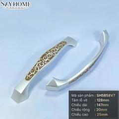 Tay nắm tủ tân cổ điển vintage màu bạc vàng SH5B58V7 tại thành phố Hồ Chí Minh