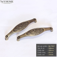 Tay nắm tủ tân cổ điển Vintage màu đồng SH7057