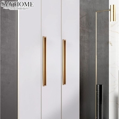 Tay nắm âm tủ hiện đại màu vàng đồng SH7687