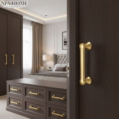 Tay nắm tủ tân cổ điển Vintage màu vàng xước SH8000