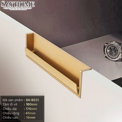 Tay nắm âm tủ hiện đại cao cấp màu vàng gold SH8031
