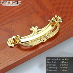 Tay nắm tủ tân cổ điển màu vàng gold SH8051