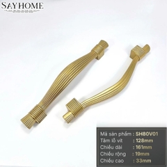 Tay nắm tủ tân cổ điển vintage màu vàng SH80V01 tại thành phố Hồ Chí Minh