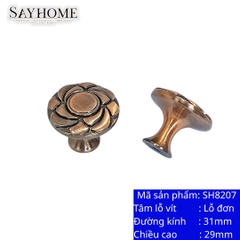 Núm tủ tân cổ điển Vintage màu đồng SH8207