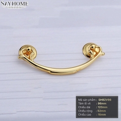 Tay nắm tủ tân cổ điển Vintage màu vàng gold 18k SH82V98 tại thành phố Hồ Chí Minh