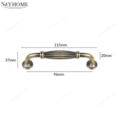Tay nắm tủ tân cổ điển màu vàng đồng SH8319 tại thành phố Hồ Chí Minh