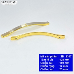 Tay nắm tủ tân cổ điển màu vàng gold bạc SH8337