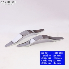 Tay nắm tủ hiện đại màu inox SH8811