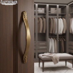 Tay nắm tủ tân cổ điển Vintage màu đồng SH8845