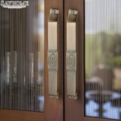 Tay nắm tủ tân cổ điển vintage màu vàng đồng SH8891