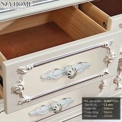 Tay nắm tủ tân cổ điển vintange màu trắng vàng SH88TV53 tại thành phố Hồ Chí Minh