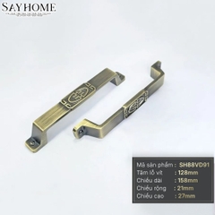 Tay nắm tủ tân cổ điển vintage màu vàng đồng SH88VD91 tại thành phố Hồ Chí Minh