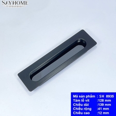 Tay nắm âm tủ hiện đại màu đen mờ SH8935