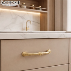 Tay nắm tủ tân cổ điển Vintage màu vàng gold 18k SH8939