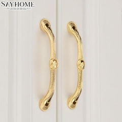 Tay nắm tủ tân cổ điển Vintage màu vàng gold 18k SH8939