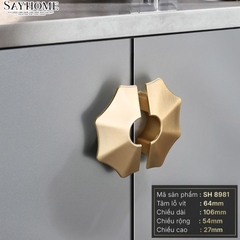 Tay nắm tủ tân cổ điển Vintage màu vàng gold SH8981
