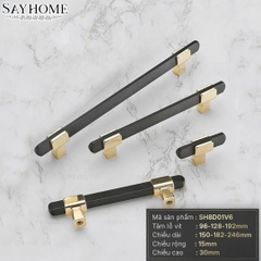 Tay nắm đũa hiện đại màu đen vàng SH8D01V6 tại thành phố Hồ Chí Minh