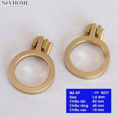 Tay nắm tủ khoen tròn tân cổ điển màu vàng xước SH9237