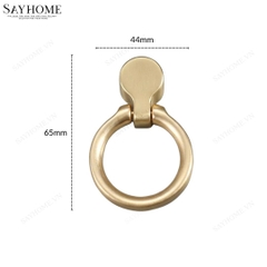 Tay nắm tủ khoen tròn tân cổ điển màu vàng 18k SH9245 tại Tân Bình
