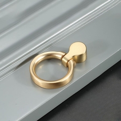 Tay nắm tủ khoen tròn tân cổ điển màu vàng 18k SH9245