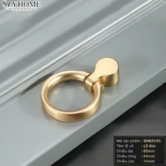 Tay nắm tủ khoen tròn tân cổ điển màu vàng 18k SH92V45 tại Tân Bình