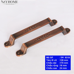 Tay nắm tủ tân cổ điển Vintage màu đồng SH9318