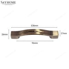 Tay nắm tủ tân cổ điển vintage màu đồng SH9327