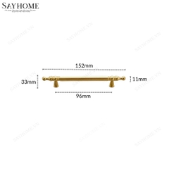 Tay nắm đũa tân cổ điển màu vàng gold SH9331