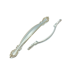 Tay nắm tủ tân cổ điển Vintage màu trắng ngọc viền vàng SH9393