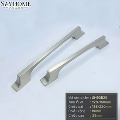 Tay nắm tủ hiện đại màu bạc xước SH93B29 tại thành phố Hồ Chí Minh