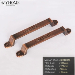 Tay nắm tủ tân cổ điển Vintage màu đồng SH93D18 tại thành phố Hồ Chí Minh