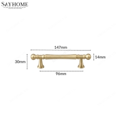 Tay nắm tủ tân cổ điển Vintage màu vàng gold SH9880