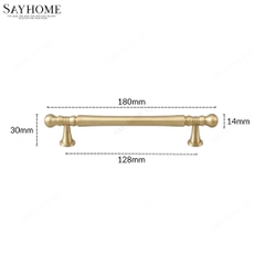 Tay nắm tủ tân cổ điển Vintage màu vàng gold SH9880