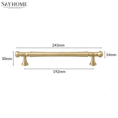 Tay nắm tủ tân cổ điển Vintage màu vàng gold SH9880