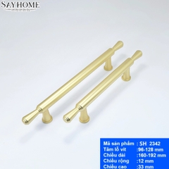 Tay nắm đũa tân cổ điển vintage màu vàng mờ SH2342