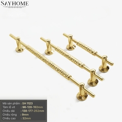 Tay nắm đũa tân cổ điển vintage màu vàng gold 18k SH1123