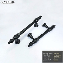 Tay nắm tủ tân cổ điển vintage màu đen mờ SH1388